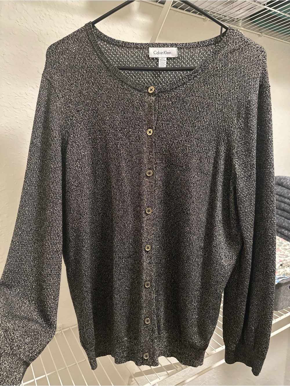 Calvin Klein Black Metallic Sweater